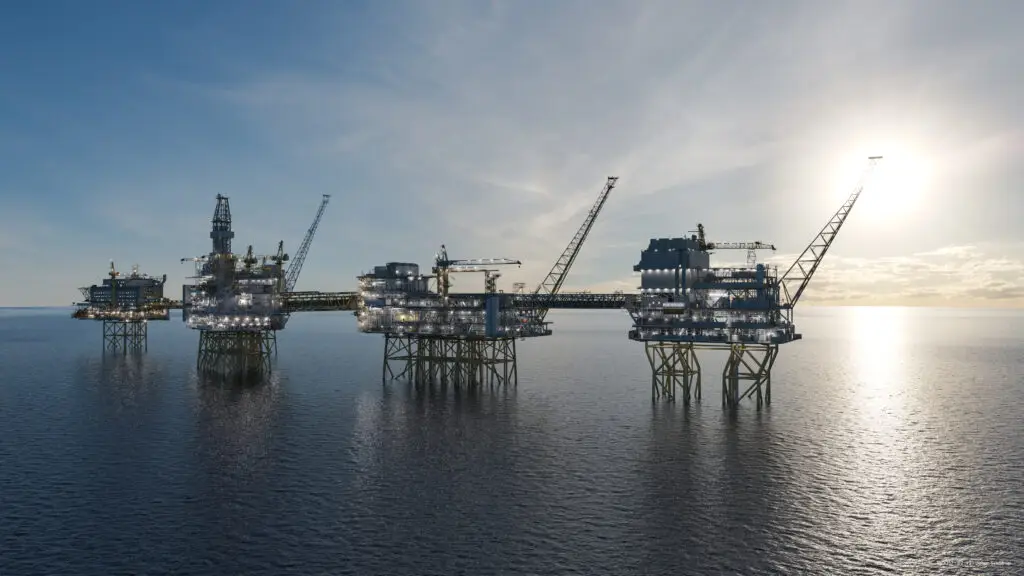 picture of oil platform in Norway